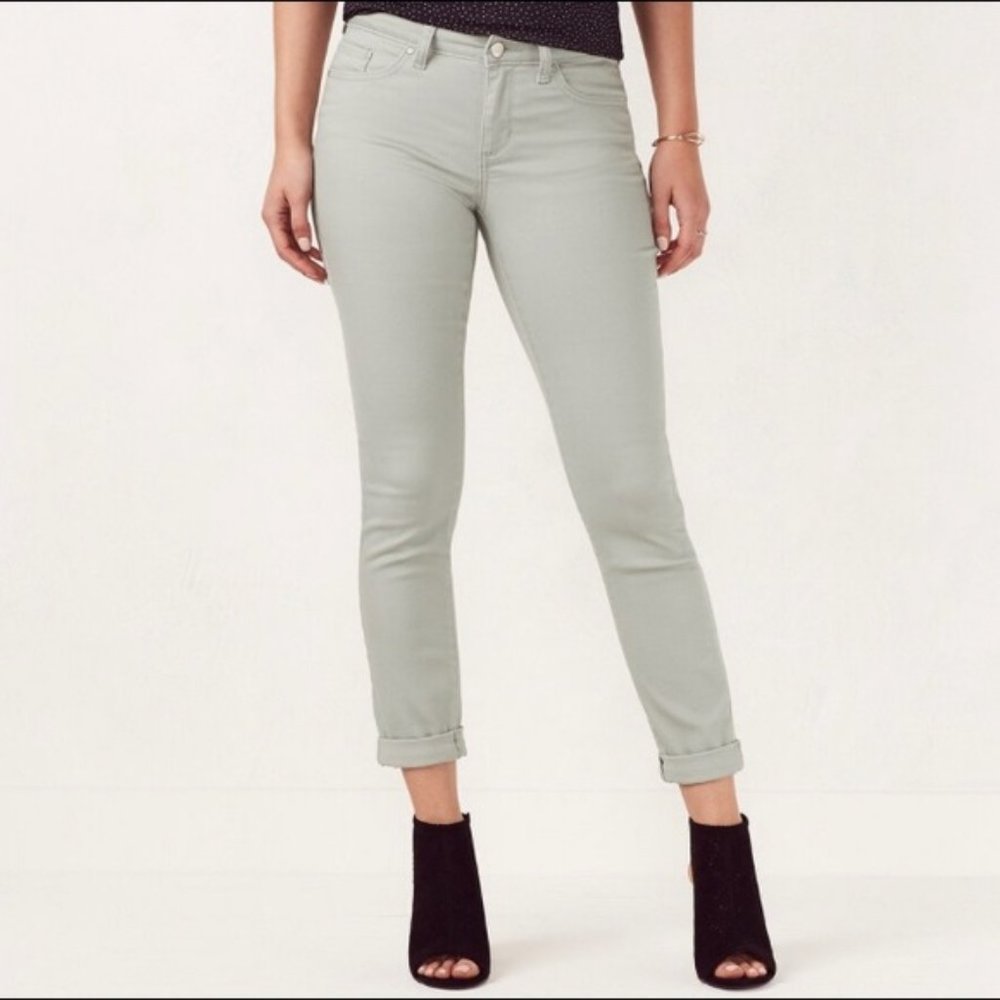 Lauren Conrad Cuffed Skinny Ankle Mid-Rise Jeans